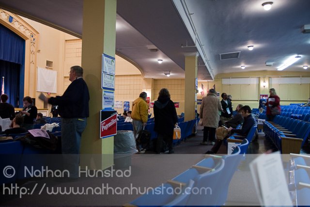 The auditorium starts to fill up at the SD59 convention